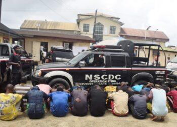 NSCDC arrests 19 suspected illegal crude refiners in Rivers