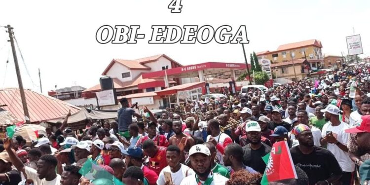 Extraordinary one million March in Enugu for Peter Obi