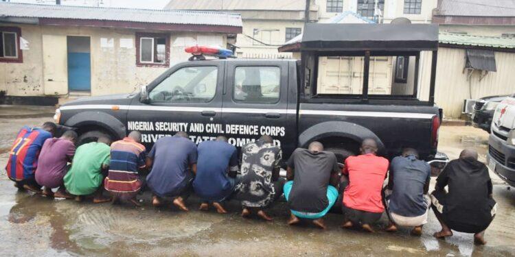 NSCDC arrests 11 suspected oil thieves in Rivers