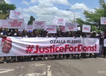 Enugu community protest murder of Udeh, APGA guber aspirant…..calls for probe