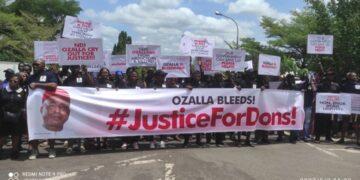 Enugu community protest murder of Udeh, APGA guber aspirant…..calls for probe
