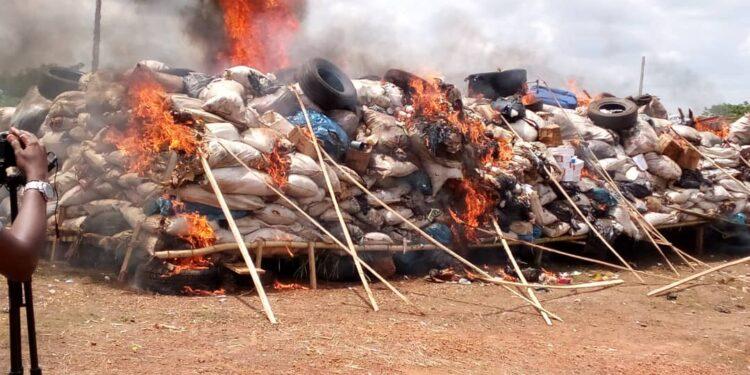 23,721.7948kg of  illicits drugs destroyed by NDLEA in Enugu