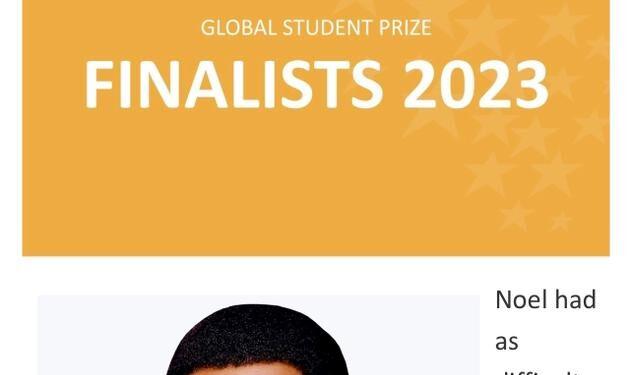 Noel Alumona named among 50 finalists to win $100,000 Global Student Prize