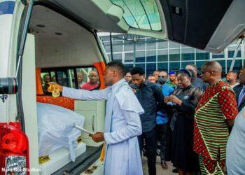 Remains of  Justice C. C. Nweze Arrive Enugu