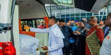 Remains of  Justice C. C. Nweze Arrive Enugu