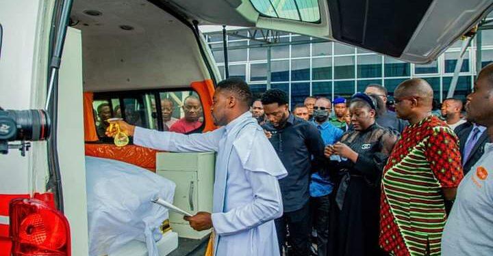 Remains of  Justice C. C. Nweze Arrive Enugu