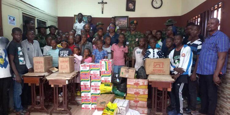 Army donates relief items to widows, orphanages in Rivers
