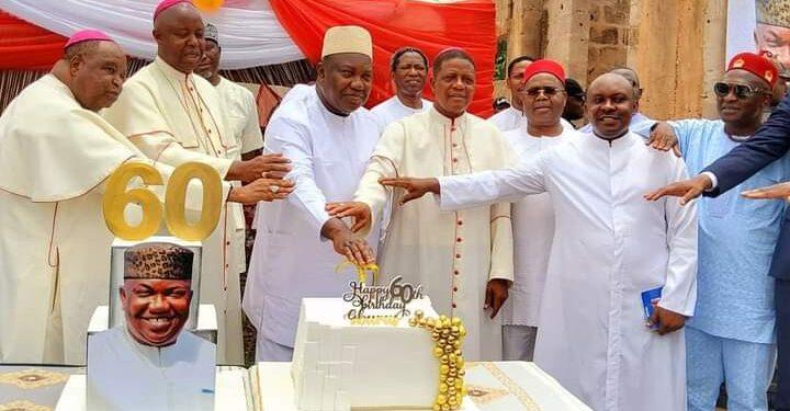 Three Enugu Bishops, over 150 Nsukka priests celebrate Holy Mass for Ugwuanyi at 60
