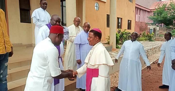 Igbo-Eze South LG Boss Receives Bishop Onah at Ibagwa-Aka Deanery for 2025 Cathedraticum