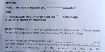 Abuja based Senior Counsel seeks N100 million damages against lawyer for alleged defamation