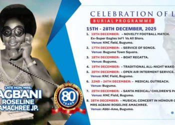 Ojukaye rolls out free medical outreach, football match, others for octogenarian mother’s burial