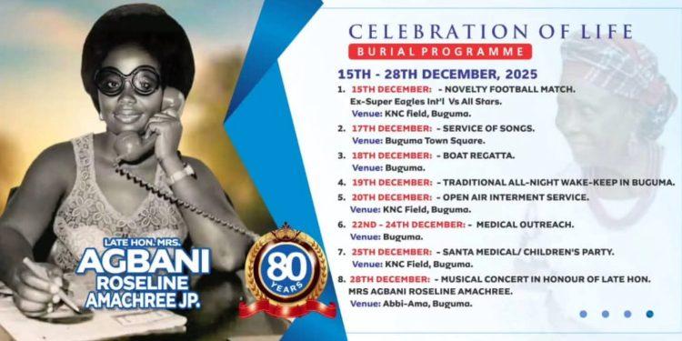 Ojukaye rolls out free medical outreach, football match, others for octogenarian mother’s burial