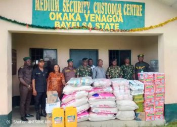 Yuletide: CDS donates food, other items to correctional center in Bayelsa