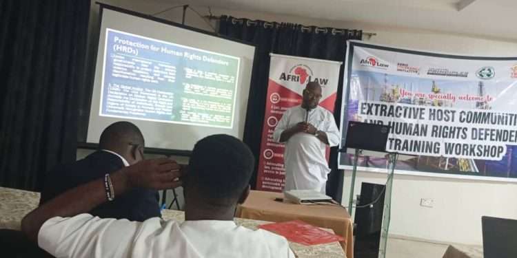 AFRILAW trains Bayelsa rights defenders on extractive sector