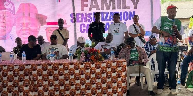 Grassroots mobiliser, Kojo Sam leads party stalwarts to rally support for President Tinubu in Nembe, Brass communities